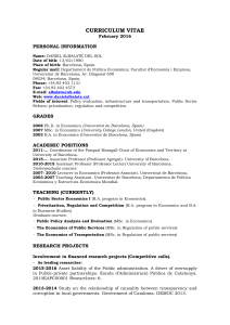 curriculum vitae - Universitat de Barcelona