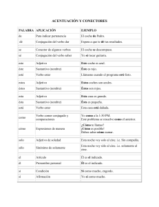Acentuaci&oacute;n y Conectores