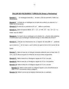 TALLER DE POLÍGONOS Y CÍRCULOS (Areas y Perímetros)