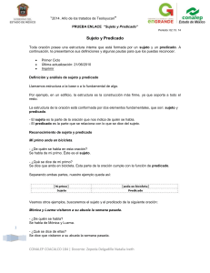 Sujeto y Predicado
