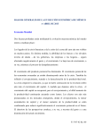 Rasgos Generales de la evolución Económica de México a abril de