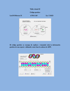 Taller virtual #2 Código genético Lesli M Moreno D 4-766