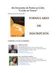 6to Encuentro de Poetas en Cuba ¨La Isla en Versos