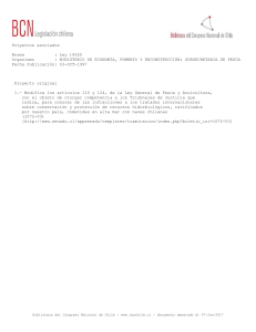 Proyectos asociados Norma : Ley 19520 Organismo : MINISTERIO