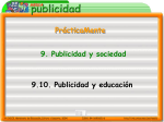 Publicidad y educación (presentación en diapositivas).