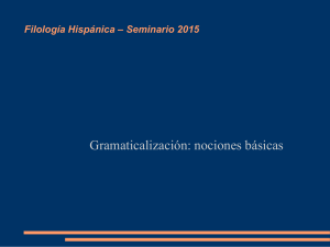 Gramaticalización - Filología Hispánica