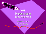 Hiponimos e hiperonimos