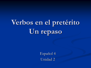 Verbos en el pretérito