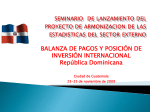 Presentación de Estadísticas del Sec. Externo / Balanza - captac-dr