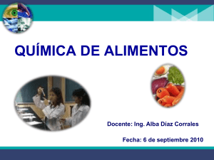 Química de Alimentos - Máster Alba Díaz Corrales