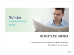REPORTE DE PRENSA Confederación de Empresarios Privados
