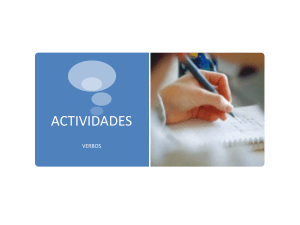 Corrección actividades verbos