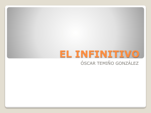 el infinitivo - proyectoedipo