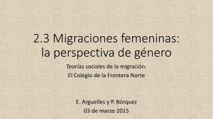 Migraciones femeninas: la perspectiva de género