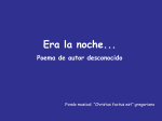 Era la noche... Poema de autor desconocido