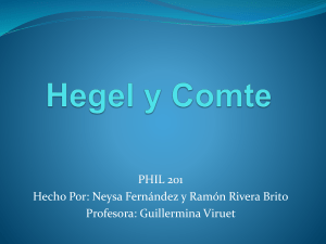 Hegel y Comte