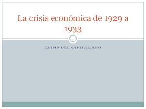 La crisis económica de 1929 a 1933