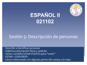 Adjetivos descripción de personas