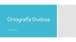 Ortografía Dudosa