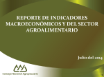 reporte de indicadores macroeconómicos y del sector agroalimentario