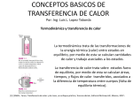 CONCEPTOS BASICOS DE TRANSFERENCIA DE CALOR Por: Ing