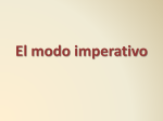 El modo imperativo