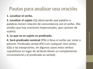Pautas para analizar una oración.