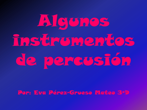 Algunos instrumentos de percusión