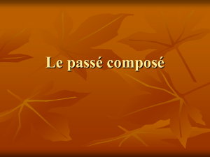 Le passé composé