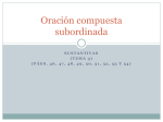 Oración compuesta subordinada