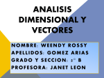 analisis dimensional y vectores