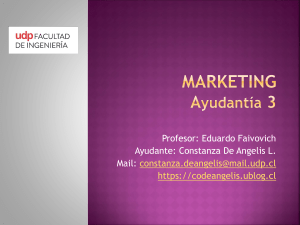 Ayudantía 3 Marketing, 1er semestre 2013