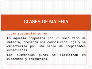 CLASES DE MATERIA Elemento Químico