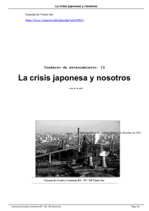 La crisis japonesa y nosotros