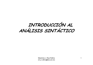 INTRODUCCIÓN AL ANÁLISIS SINTÁCTICO L