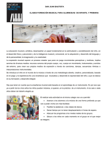 formación musical - AMPA San Juan Bautista Madrid