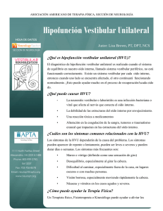 ¿Qué es hipofunción vestibular unilateral