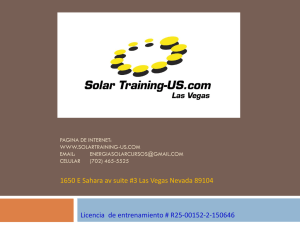 Web sites: (Ingles) solartraining