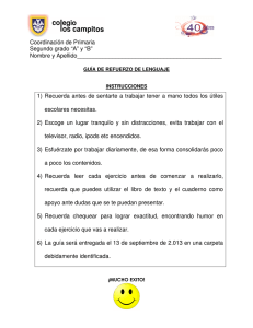 Guía lengua - Colegio Los Campitos