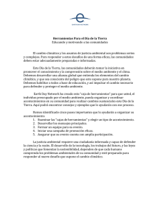 Herramientas Para el D&iacute;a de la Tierra Educando y motivando a las