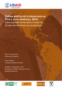Cultura política de la democracia en Perú y en las Américas, 2014: