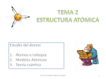 Estudio del átomo: 1. Átomos e isótopos 2. Modelos Atómicos 3