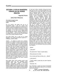 Cuento ESTABA LA ROJA BANDERA TIRADA EN UN VERDE