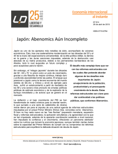 Japón: Abenomics Aún Incompleto