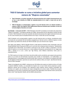 TIGO El Salvador se suma a iniciativa global para aumentar n&uacute;mero