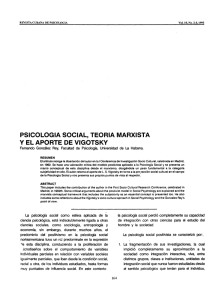 psicología social, teoría marxista y el aporte de vigotsky
