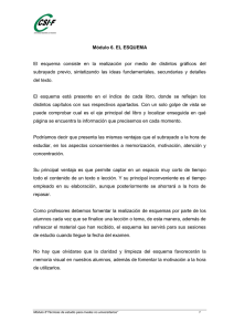 Módulo 6. EL ESQUEMA El esquema consiste en la realización por