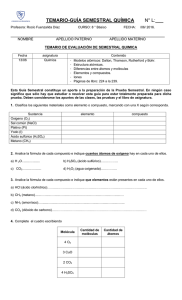 TEMARIO-GUÍA SEMESTRAL QUÍMICA N° L:___