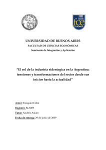 UNIVERSIDAD DE BUENOS AIRES “El rol de la industria