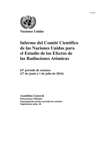 Informe del Comité Científico de las Naciones Unidas